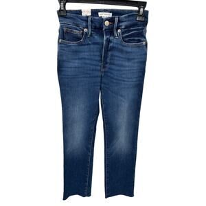 GOOD AMERICAN NWT Good Legs Straight Denim Jean in Indigo025 // 00